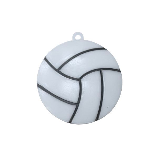 1 3/4" ACI Domed Volleyball Plastic Charm | 2 Count