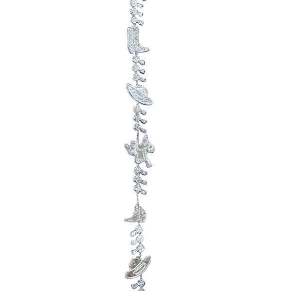 9' ACI Silver Western Plastic Garland Beads | 1 Count