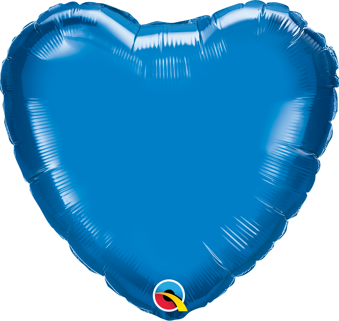 9" Qualatex Heart Foil Airfill Balloon | 1 Count - Must Be Heat Sealed