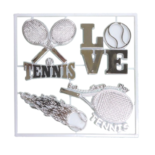 ACI White/Silver Tennis Plastic Trinket Pack | 1 Count