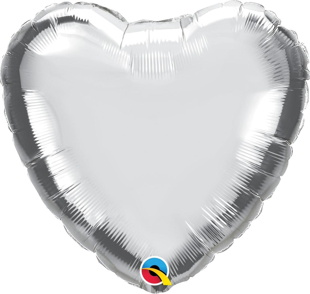 9" Qualatex Heart Foil Airfill Balloon | 1 Count - Must Be Heat Sealed