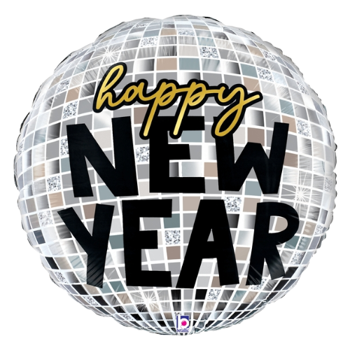 28" New Year Disco Ball Foil Balloon (P30)