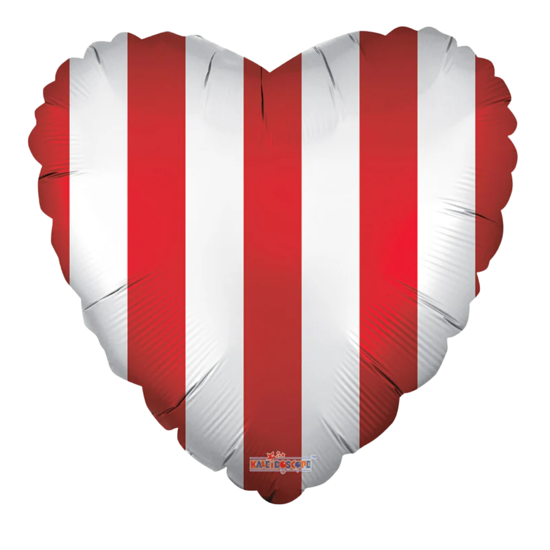 18" Conver Decor Lines Heart Matte Foil Balloon | Buy 5 Or More Save 20%