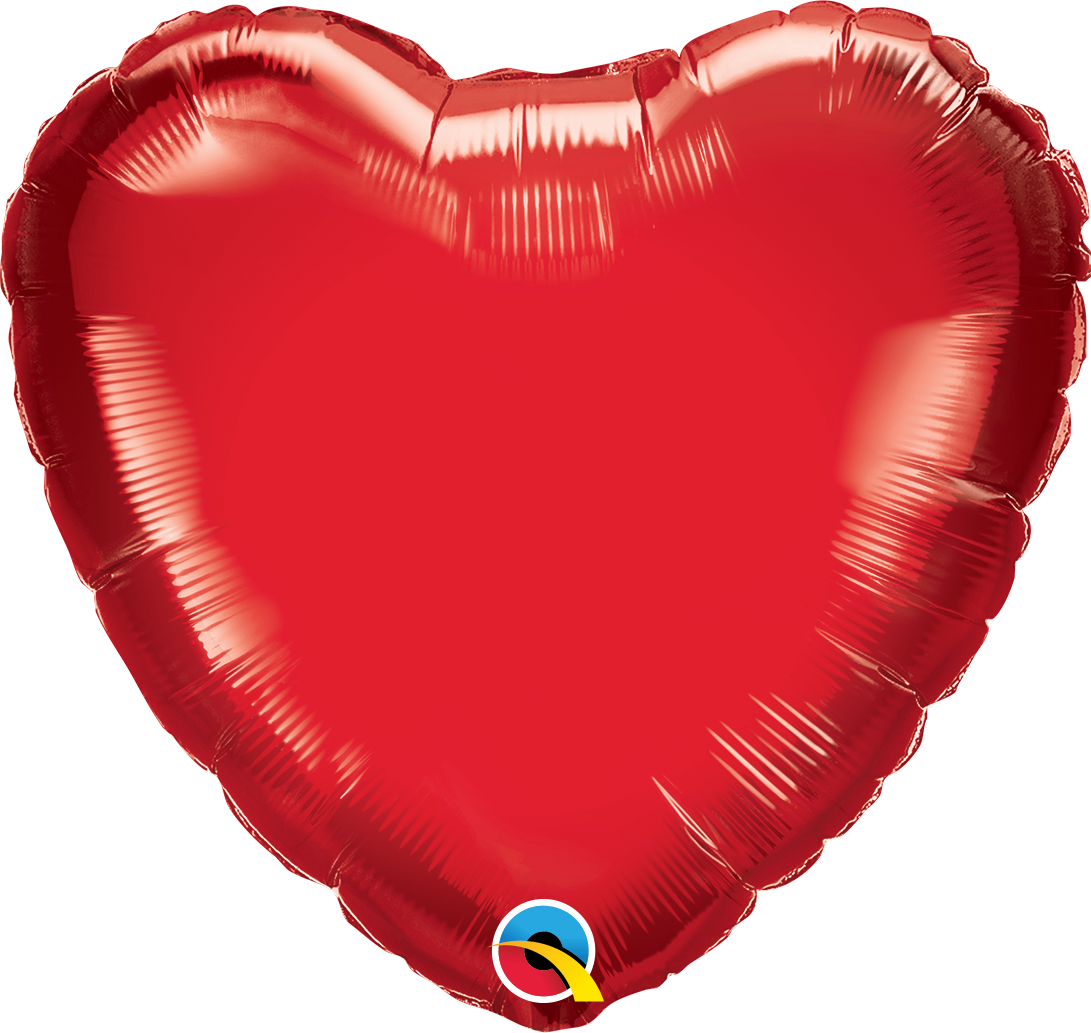 4" Qualatex Heart Foil Airfill Balloon | 1 Count - Must Be Heat Sealed