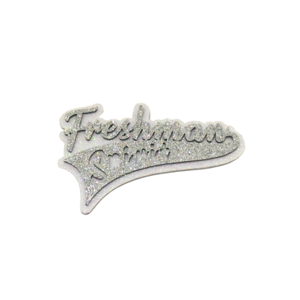 ACI Silver/White Glitter Foam Freshman Assortment Emblems | 3 Count
