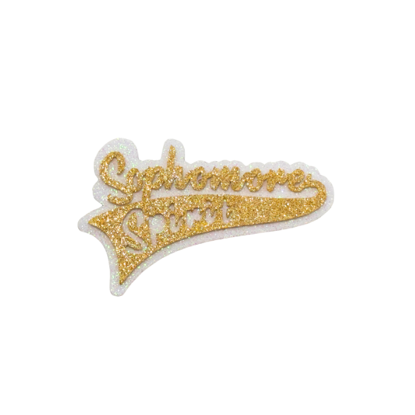 ACI Gold/White Glitter Foam Sophomore Assortment Emblems | 3 Count