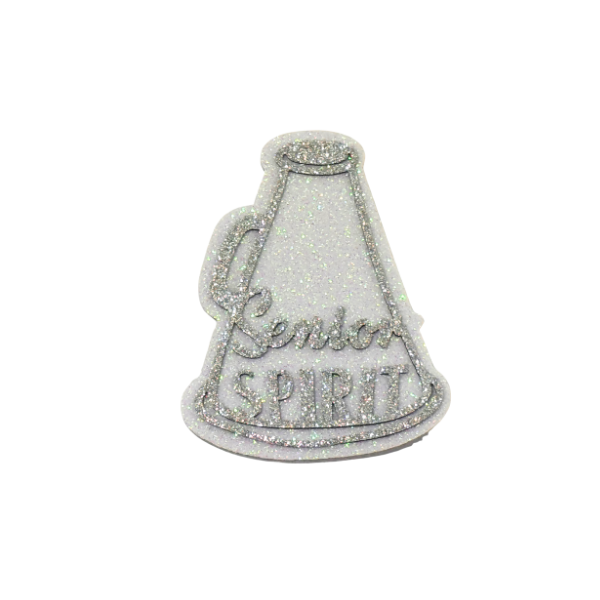 ACI Silver/White Glitter Foam Senior Assortment Emblems | 3 Count