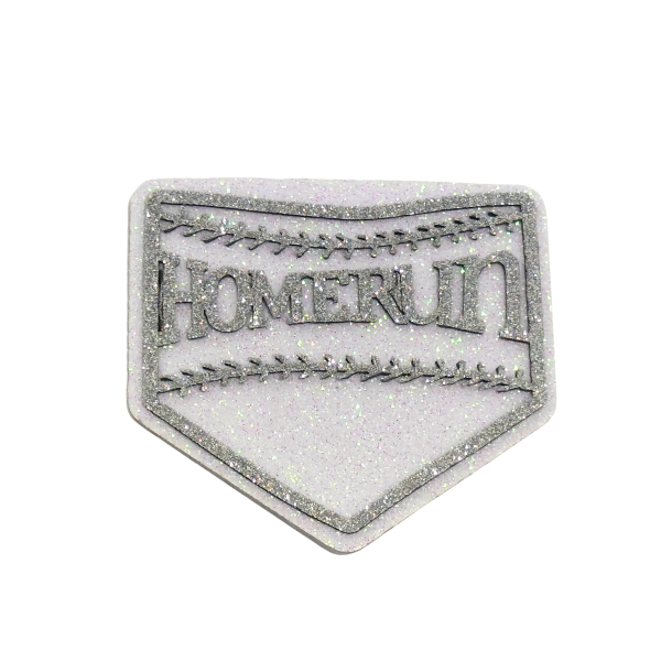 ACI Silver/White Glitter Foam Softball Assortment Emblems | 3 Count
