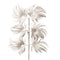 33" Glitter Palm Leaf Spray