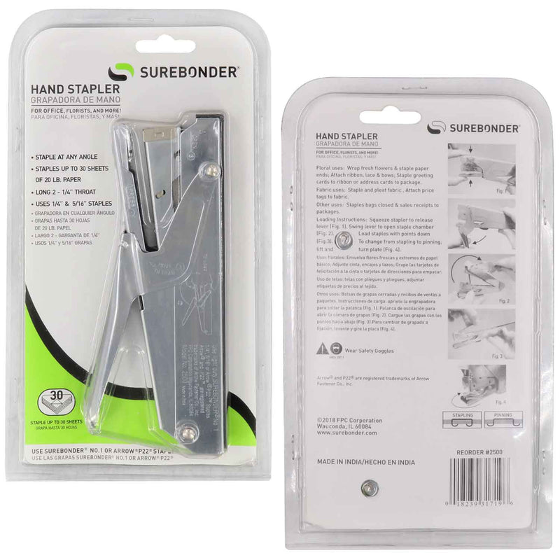 Plier Style Hand Stapler - Chrome Plated Steel | 1 Count