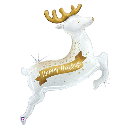 48" Glistening Holiday Reindeer Holographic Foil Balloon (P27)