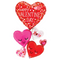 58" Special Delivery Valentine Happy Hearts Foil Balloon (P9) | Stands Over 4 Feet Tall!