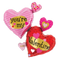30" Valentine Pattern Multi Heart Foil Balloon (P10)