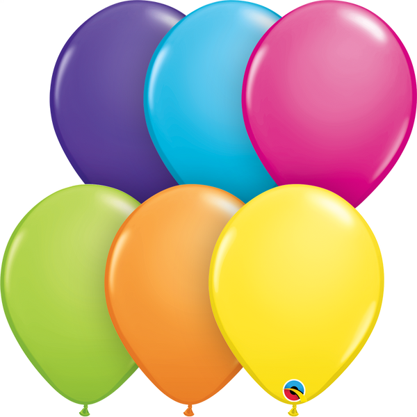 11" Qualatex Tropical Latex Balloons Assortment Bag | 100 Count