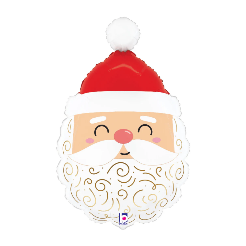 25" Betallic Joyful Santa Foil Balloon