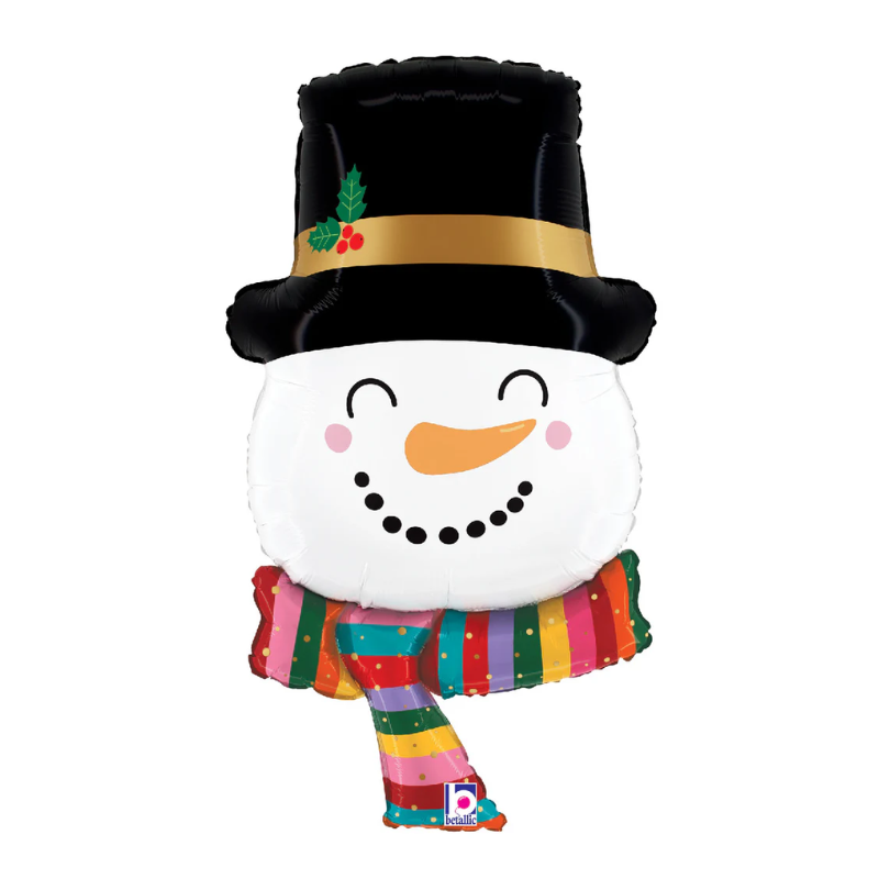 27" Betallic Joyful Snowman Foil Balloon