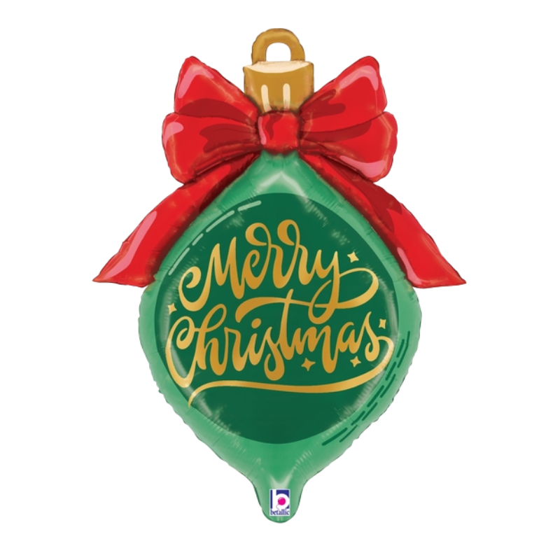 31" Betallic Satin Christmas Ornament Foil Balloon