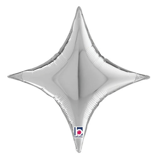 27" Betallic Silver Starpoint Foil Balloon