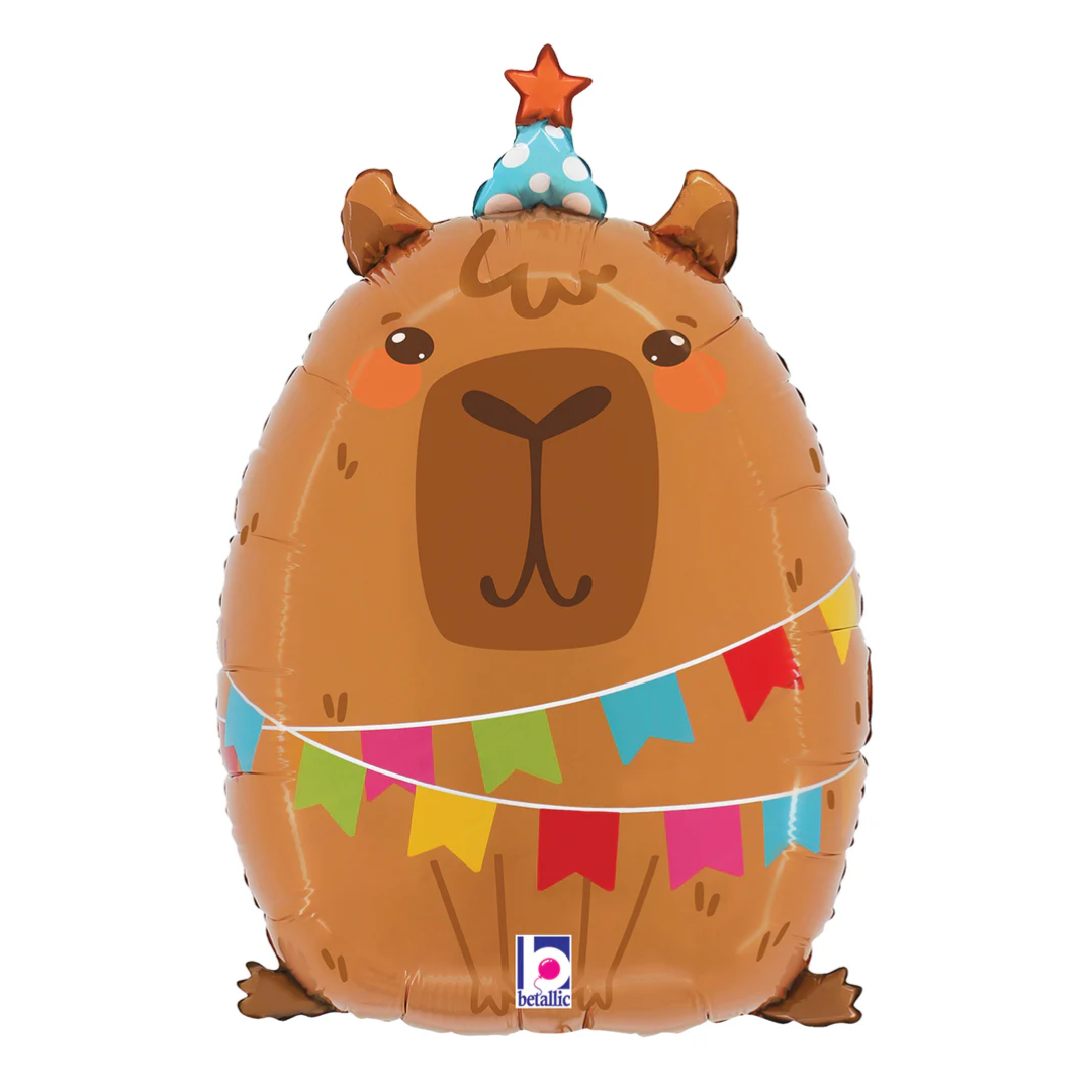 23" Betallic Party Capybara Foil Balloon