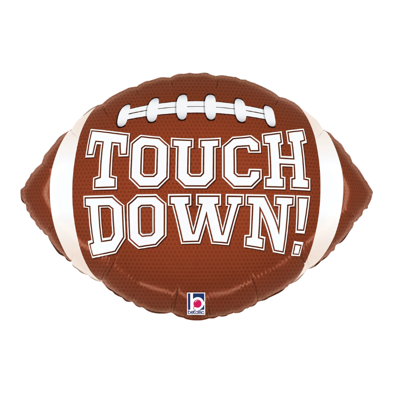 18" Betallic Touchdown Football Foil Balloon | Buy 5 Of More Save 20%