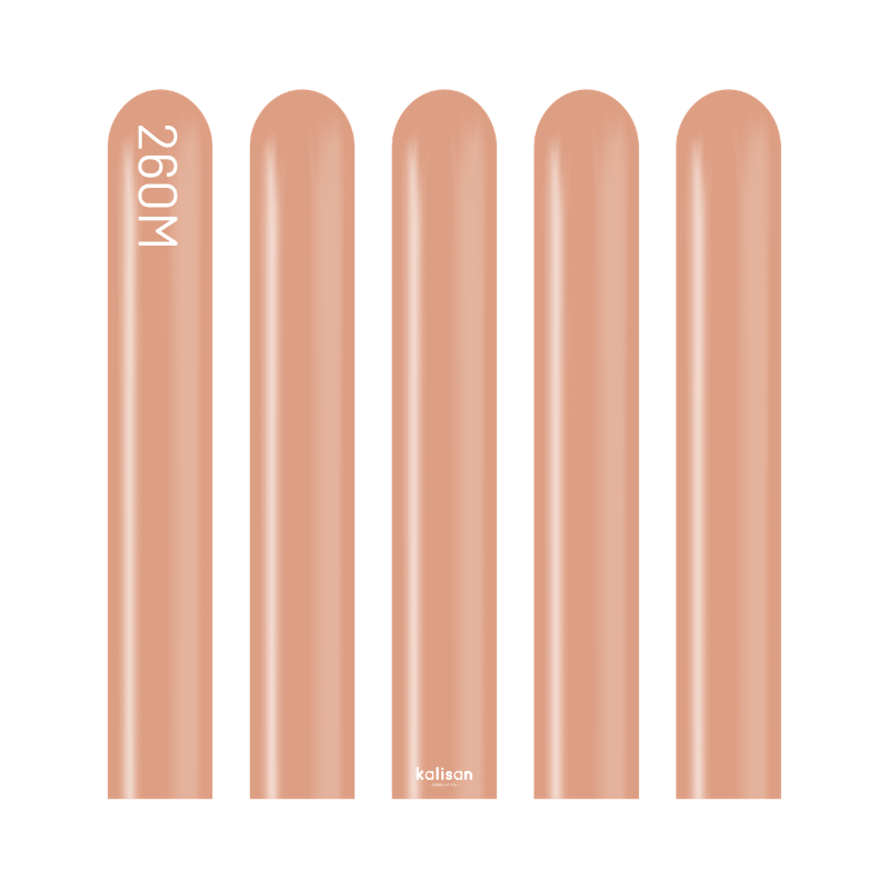 260M Kalisan Standard Clay Pink Nozzle Up Modeling Latex Balloons | 50 Count