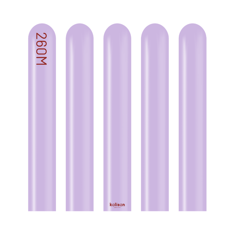 260M Kalisan Standard Lilac Nozzle Up Modeling Latex Balloons | 50 Count