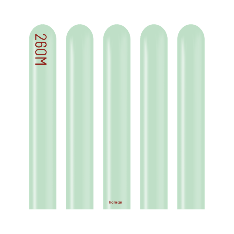 260M Kalisan Macaron Green Nozzle Up Modeling Latex Balloons | 50 Count