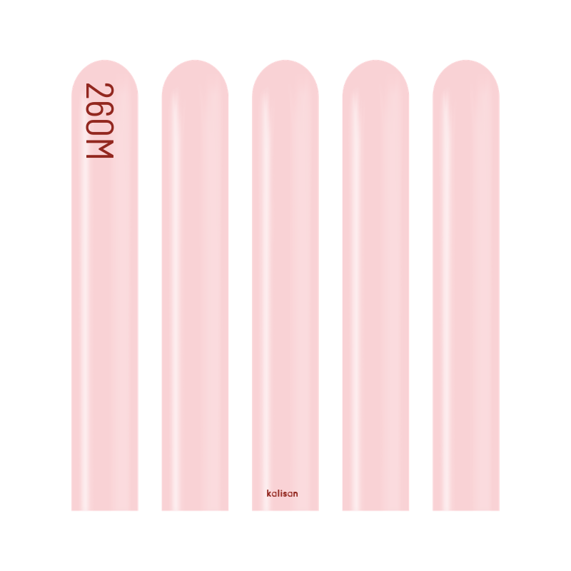 260M Kalisan Macaron Pink Nozzle Up Modeling Latex Balloons | 50 Count