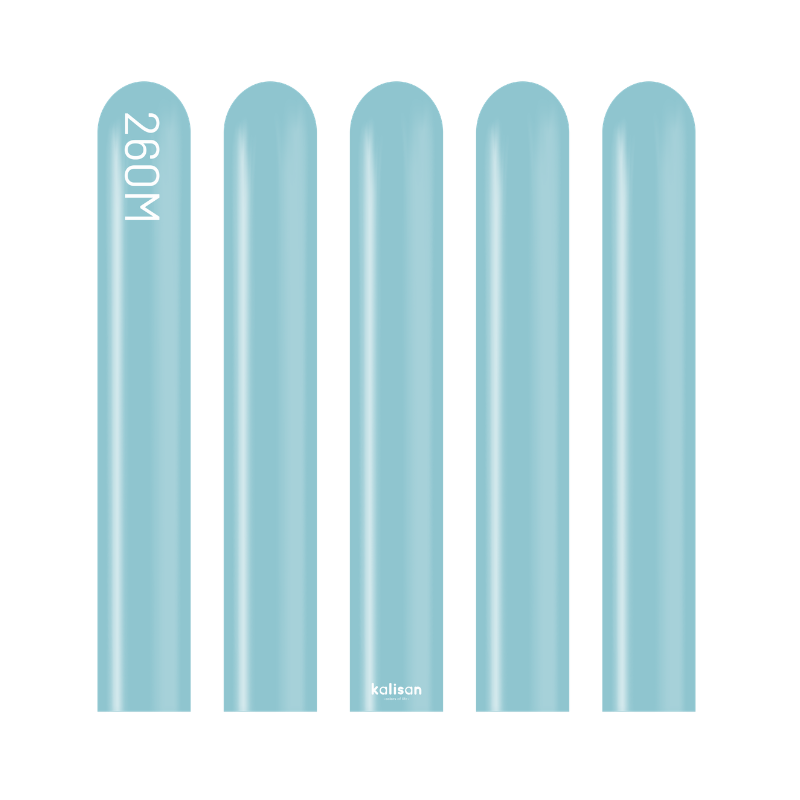 260M Kalisan Retro Blue Glass Nozzle Up Modeling Latex Balloons | 50 Count