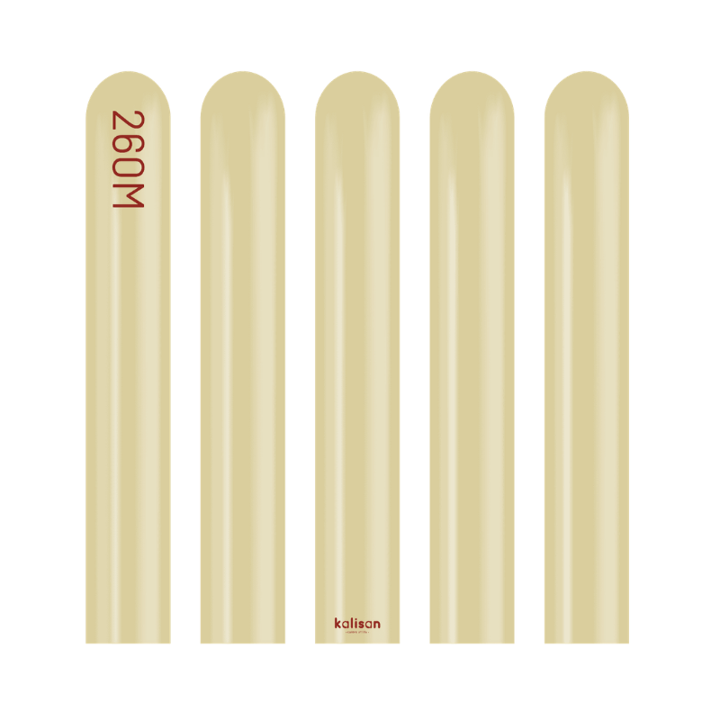 260M Kalisan Aura Antique Gold Nozzle Up Modeling Latex Balloons | 50 Count