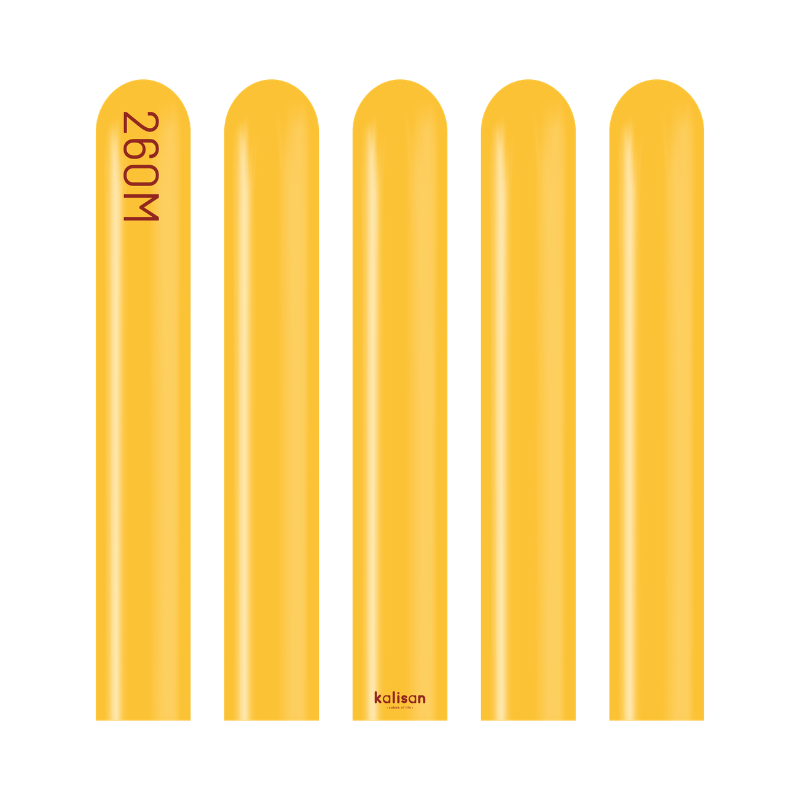 260M Kalisan Standard Amber Nozzle Up Modeling Latex Balloons | 50 Count