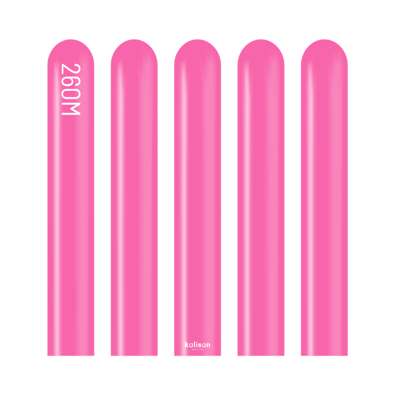 260M Kalisan Standard Fuchsia Nozzle Up Modeling Latex Balloons | 50 Count