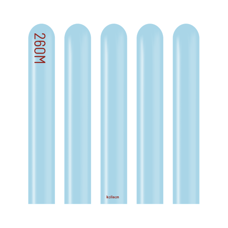 260M Kalisan Macaron Blue Nozzle Up Modeling Latex Balloons | 50 Count