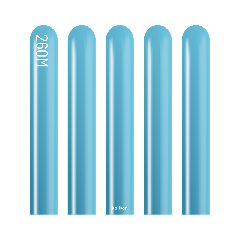 260M Kalisan Mirror Blue Nozzle Up Modeling Latex Balloons | 50 Count
