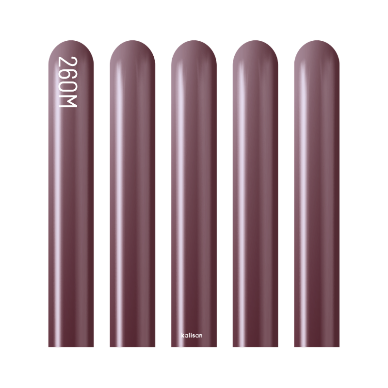 260M Kalisan Mirror Burgundy Nozzle Up Modeling Latex Balloons | 50 Count