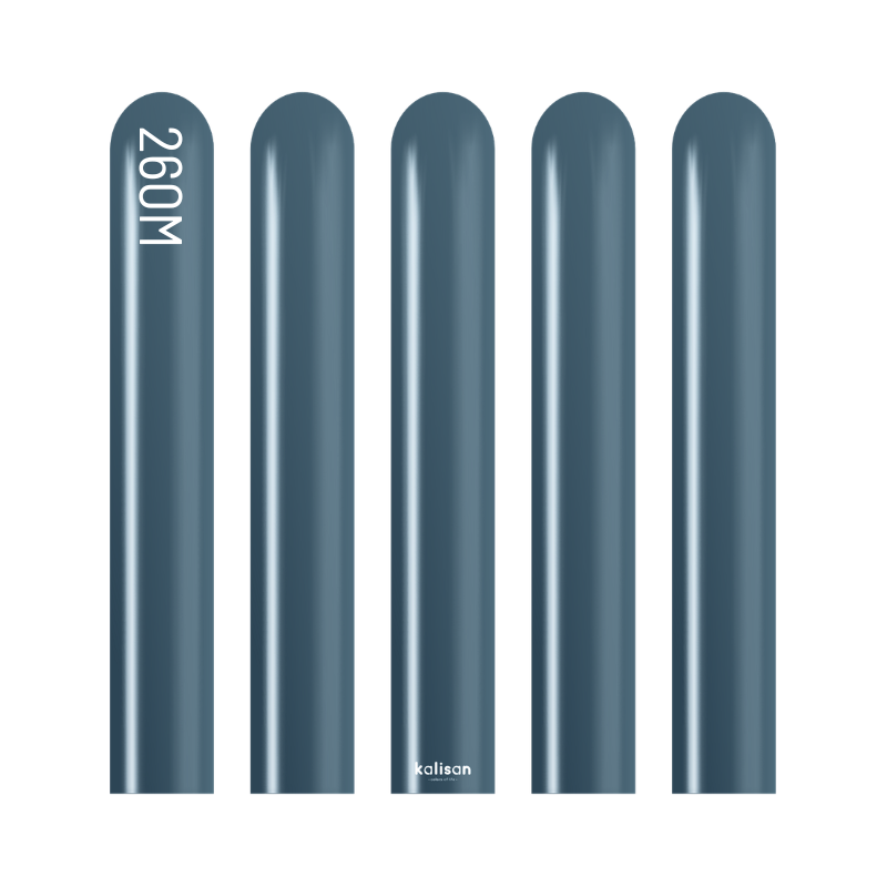 260M Kalisan Mirror Navy Nozzle Up Modeling Latex Balloons | 50 Count