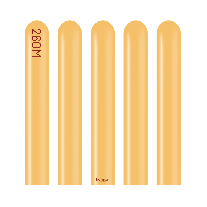 260M Kalisan Standard Peach Nozzle Up Modeling Latex Balloons | 50 Count