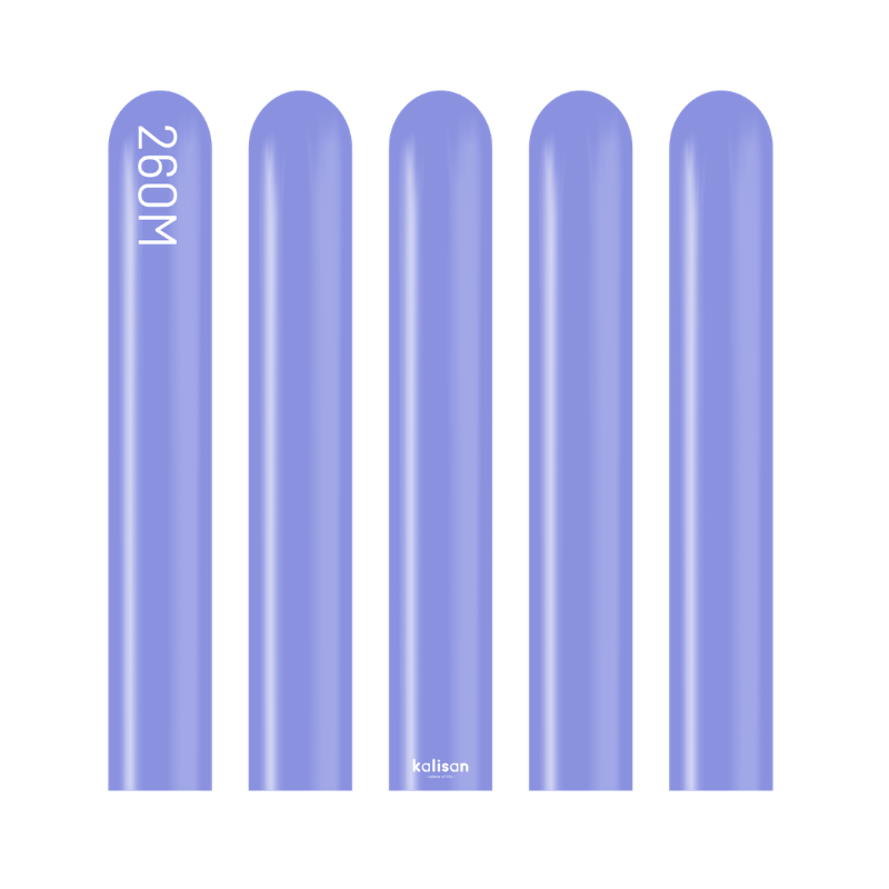 260M Kalisan Standard Periwinkle Nozzle Up Modeling Latex Balloons | 50 Count