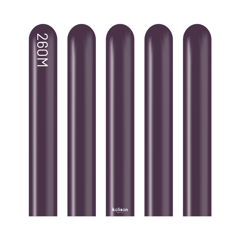 260M Kalisan Standard Plum Nozzle Up Modeling Latex Balloons | 50 Count