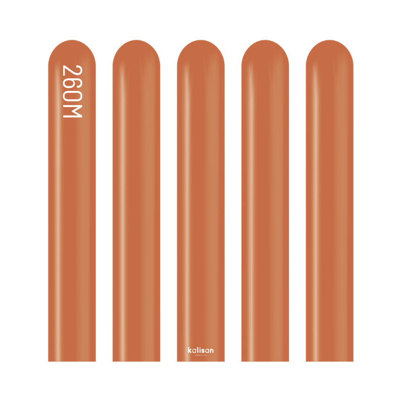 260M Kalisan Retro Rust Orange Nozzle Up Modeling Latex Balloons | 50 Count