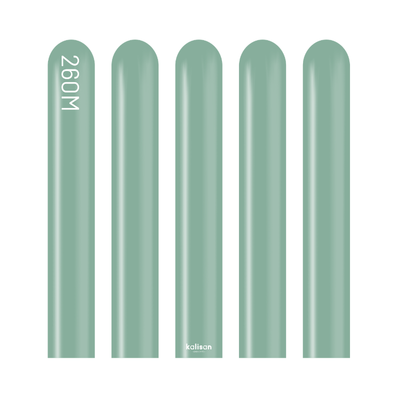 260M Kalisan Retro Sage Nozzle Up Modeling Latex Balloons | 50 Count