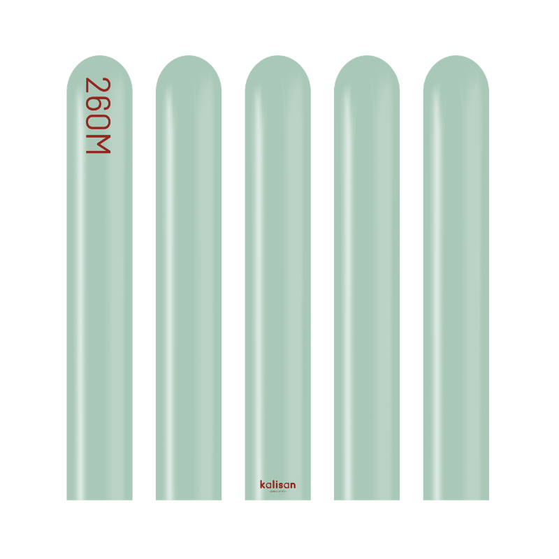 260M Kalisan Retro Winter Green Nozzle Up Modeling Latex Balloons | 50 Count