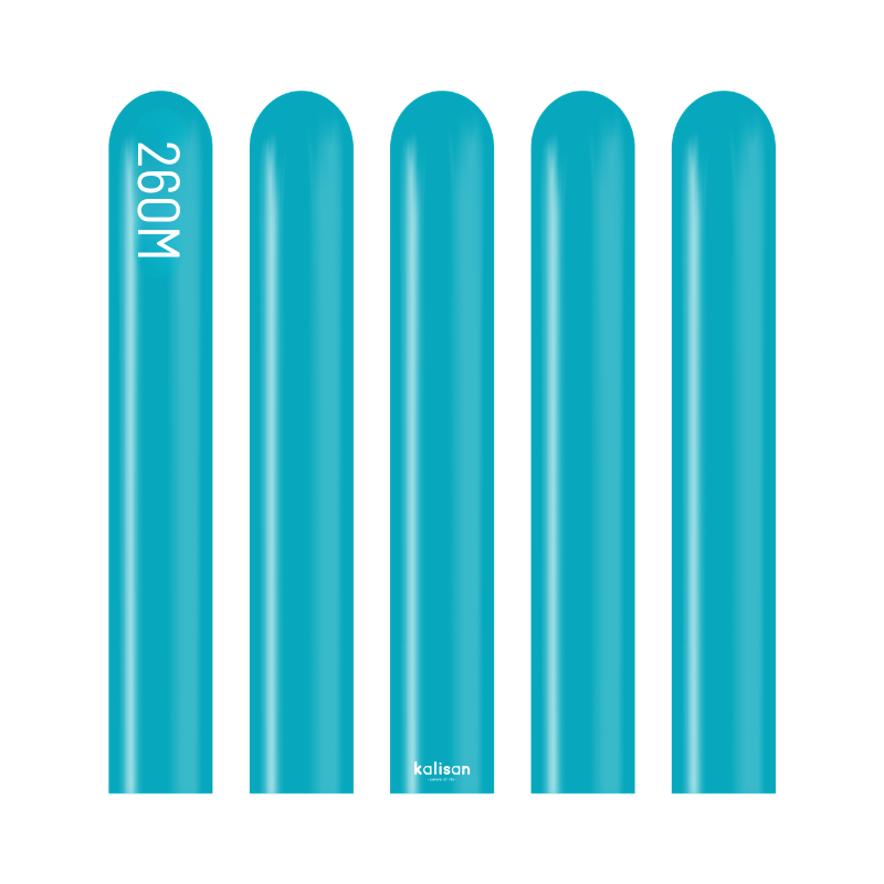 260M Kalisan Standard Turquoise Nozzle Up Modeling Latex Balloons | 50 Count