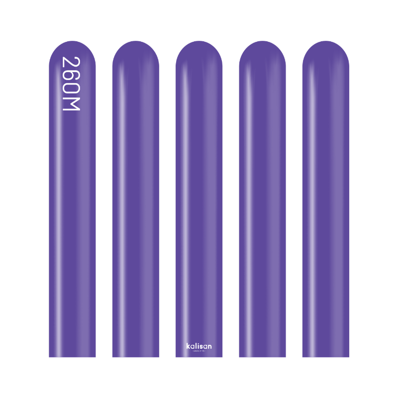 260M Kalisan Standard Violet Nozzle Up Modeling Latex Balloons | 50 Count