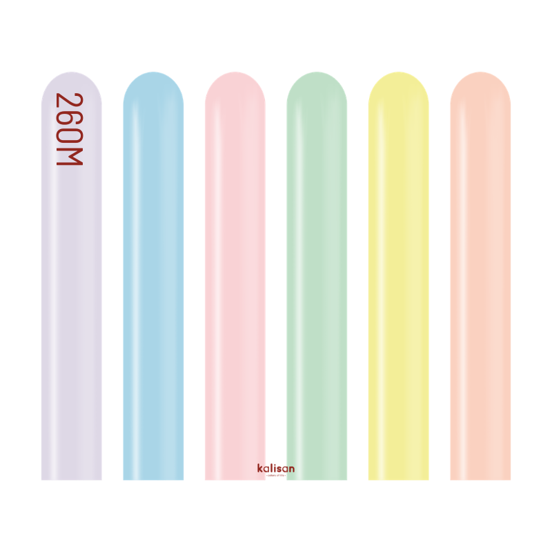 260M Kalisan Macaron Assortment Nozzle Up Modeling Latex Balloons | 50 Count