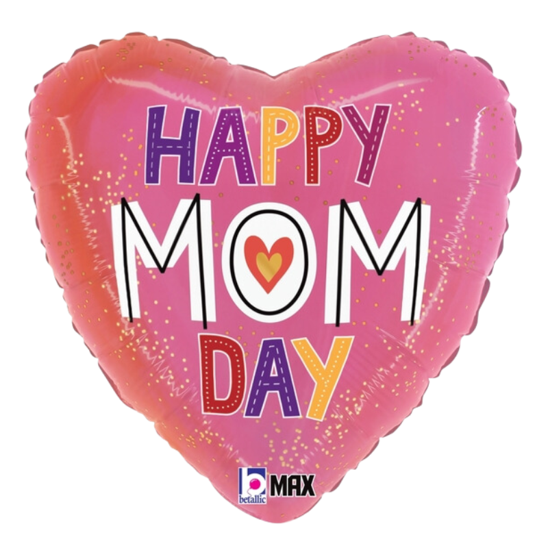 18" Happy Mom Day Foil Balloon (P7) | Buy 5 Or More Save 20%