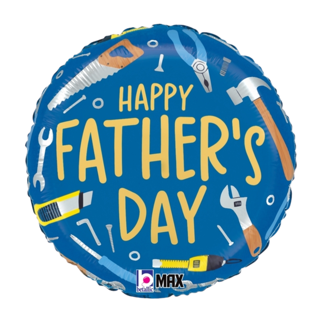 18" Betallic Happy Father's Day Tools Foil Balloon (S4R3) | Buy 5 Or More Save 20%
