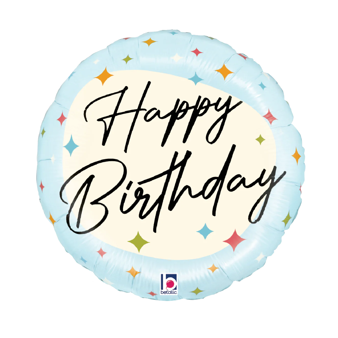 18" Betallic Classic Birthday Sparkles Foil Balloon | Buy 5 Or More Save 20%