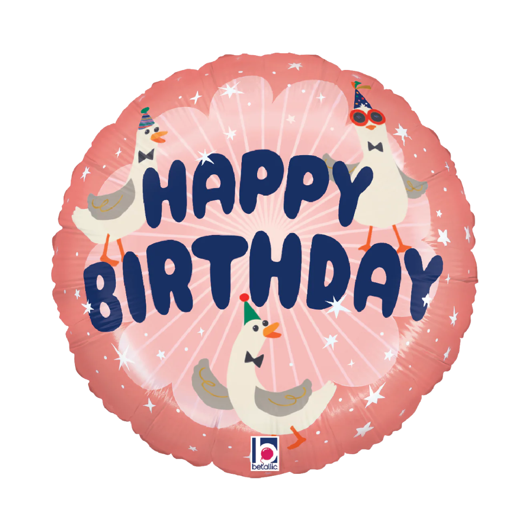 18" Betallic Silly Goose Birthday Party Foil Balloon | Buy 5 Or More Save 20%