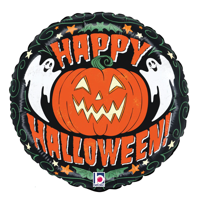 18" Betallic Vintage Halloween Foil Balloon | Buy 5 Or More Save 20%